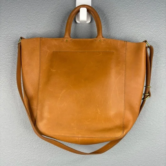 Madewell Tan Leather Tote Bag - Picture 2 of 7